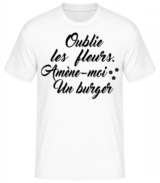 Amène-Moi Un Burger - T-shirt standard Homme - Blanc - Vorn
