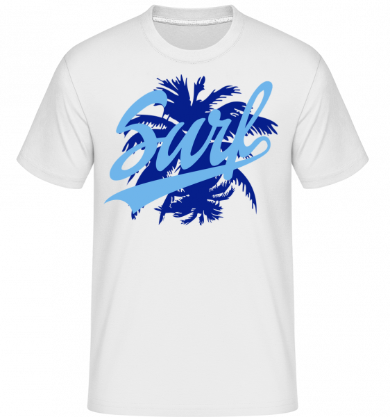 Surf Icon Blue -  T-Shirt Shirtinator homme - Blanc - Vorn