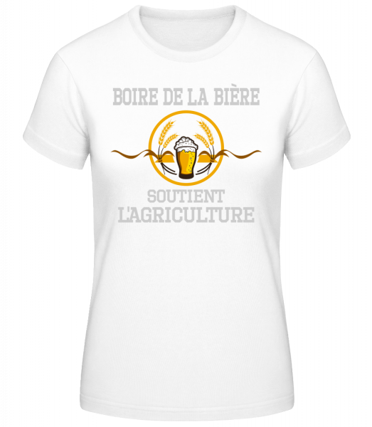 Boire De La Bière - T-shirt standard femme - Blanc - Vorn