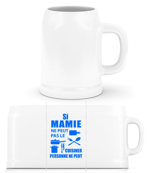 Mamie Sais Tout Cuisiner - Chope de bière - Blanc - Devant