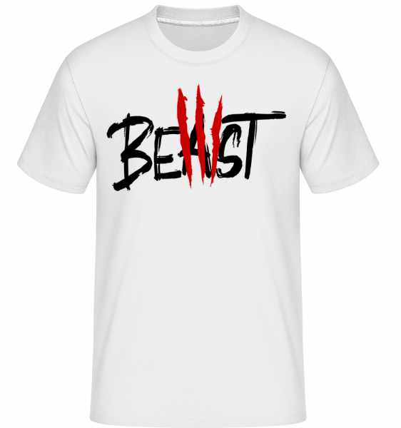 Beast -  T-Shirt Shirtinator homme - Blanc - Vorn
