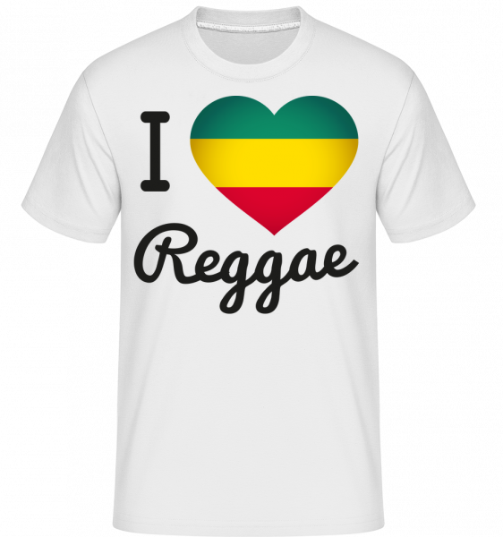 I Love Reggae -  T-Shirt Shirtinator homme - Blanc - Vorn