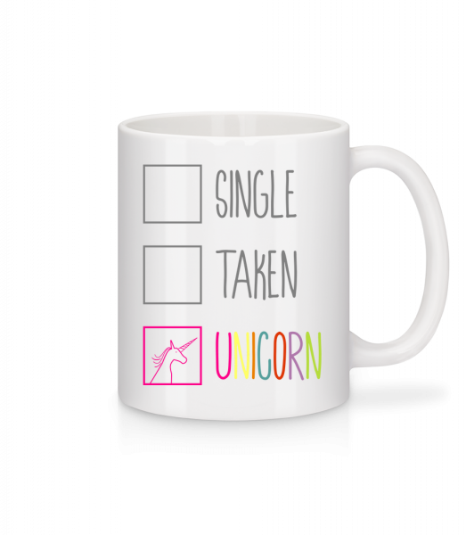 Single Taken Unicorn - Mug en céramique blanc - Blanc - Vorn