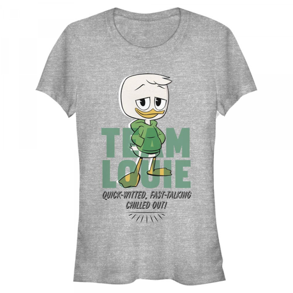 Disney Classics - La Bande à Picsou - Louie Team Green - Femme T-shirt - Gris chiné - Devant