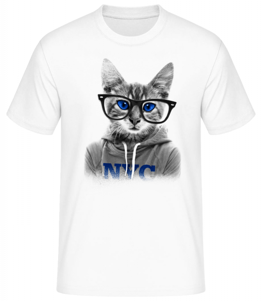 Cat NCY - T-shirt standard Homme - Blanc - Vorn