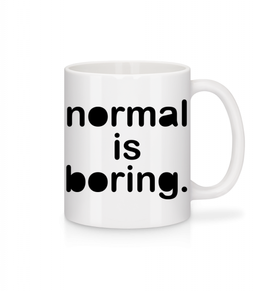 Normal Is Boring - Mug en céramique blanc - Blanc - Vorn