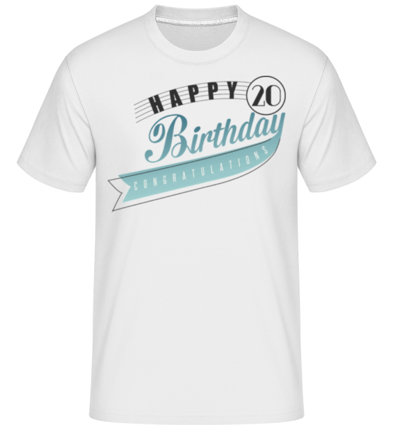 Happy 20 Birthday -  T-Shirt Shirtinator homme - Blanc - Devant