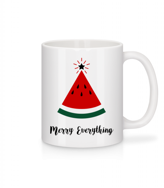 Merry Everything Christmas - Mug en céramique blanc - Blanc - Vorn