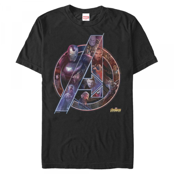 Marvel - Avengers Infinity War - Skupina Team Neon - Homme T-shirt - Noir - Devant