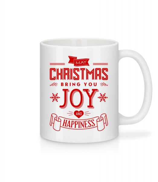 May Christmas Bring You Joy And  - Mug en céramique blanc - Blanc - Vorn