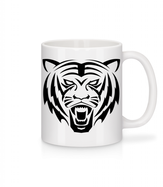Tête De Tigre - Mug en céramique blanc - Blanc - Vorn