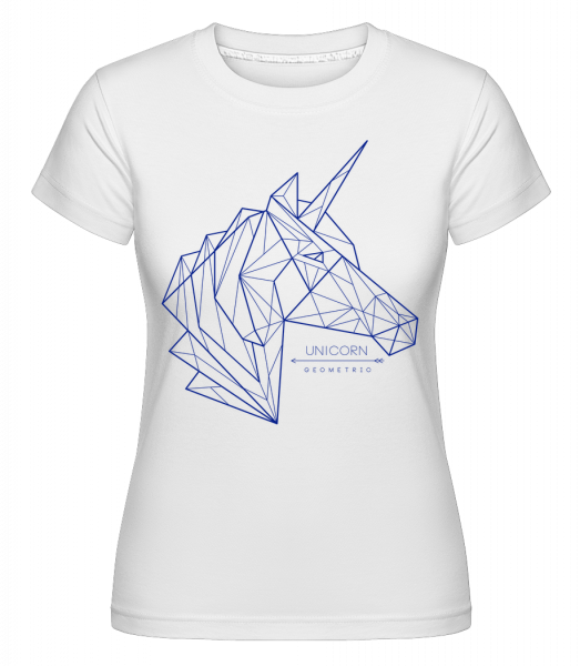 Geometrie Einhorn -  T-shirt Shirtinator femme - Blanc - Vorn