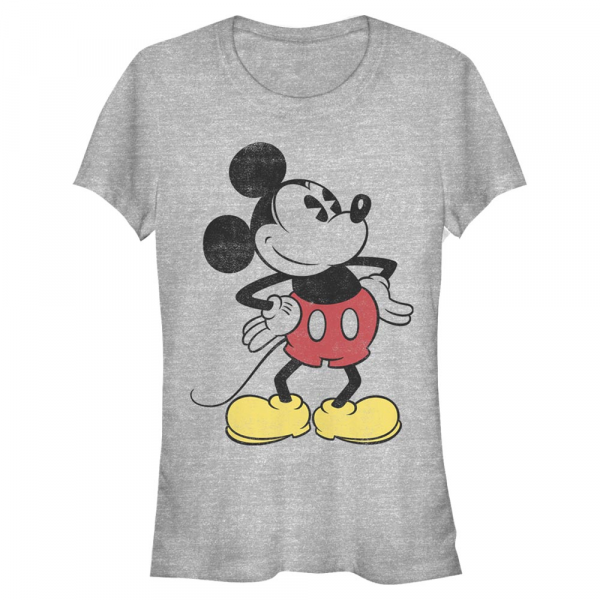 Disney - Mickey Mouse - Mickey Mouse Classic Vintage Mickey - Femme T-shirt - Gris chiné - Devant
