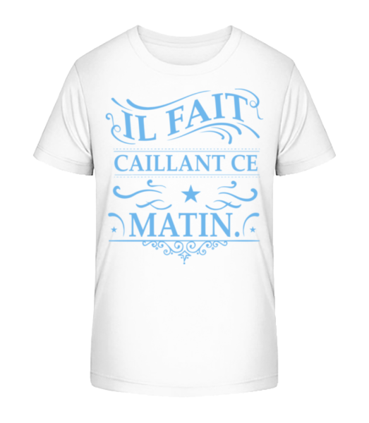 Il Fait Caillant - T-shirt bio Enfant Stanley Stella - Blanc - Devant