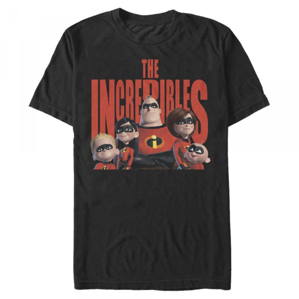 Pixar - Les Indestructibles - Skupina Title Head - Homme T-shirt - Noir - Devant