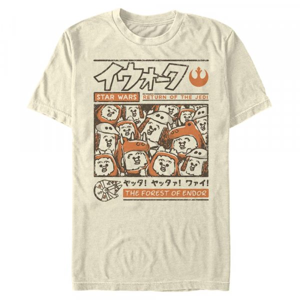 Star Wars - Ewoks Manga - Homme T-shirt - Crème - Devant