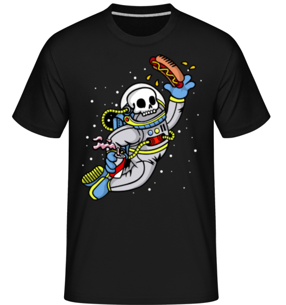 Astronout Skull -  T-Shirt Shirtinator homme - Noir - Devant