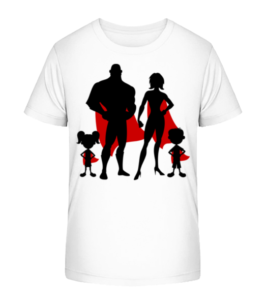Superhero Family - T-shirt bio Enfant Stanley Stella - Blanc - Devant