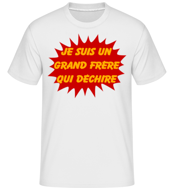 Grand Frère -  T-Shirt Shirtinator homme - Blanc - Devant