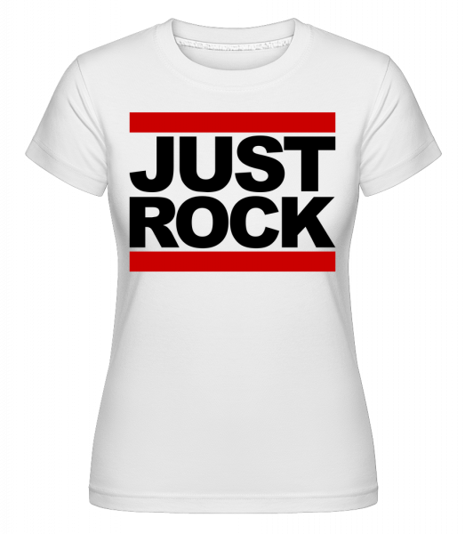 Just Rock Logo -  T-shirt Shirtinator femme - Blanc - Vorn