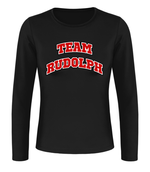 Team Rudolph - T-shirt à manches longues standard Femme - Noir - Devant