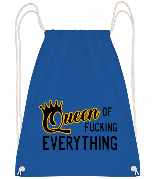 Queen Of Fucking Everything - Sac à dos Drawstring - Bleu royal - Vorn