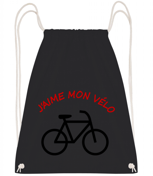 J'Aime Mon Vélo - Sac à dos Drawstring - Noir - Vorn