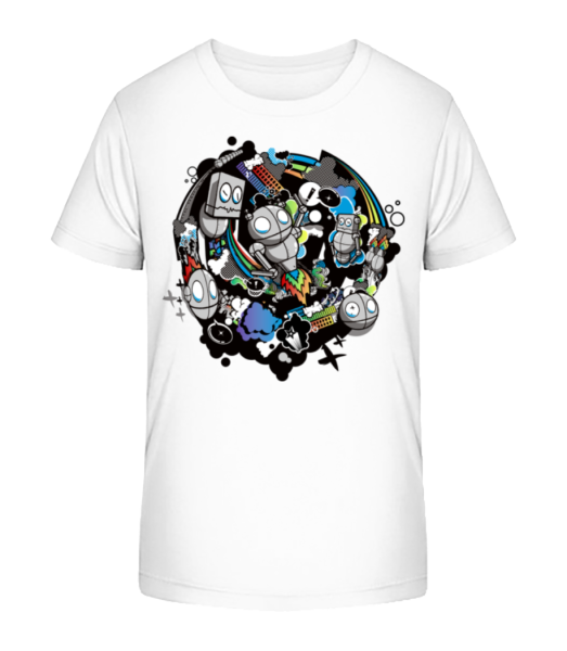 World of Robots - T-shirt bio Enfant Stanley Stella - Blanc - Devant