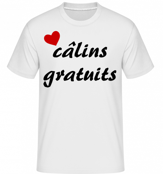 Câlins Gratuits -  T-Shirt Shirtinator homme - Blanc - Vorn