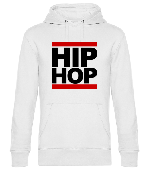 Hip Hop Logo - Sweat à capuche premium Unisexe - Blanc - Devant