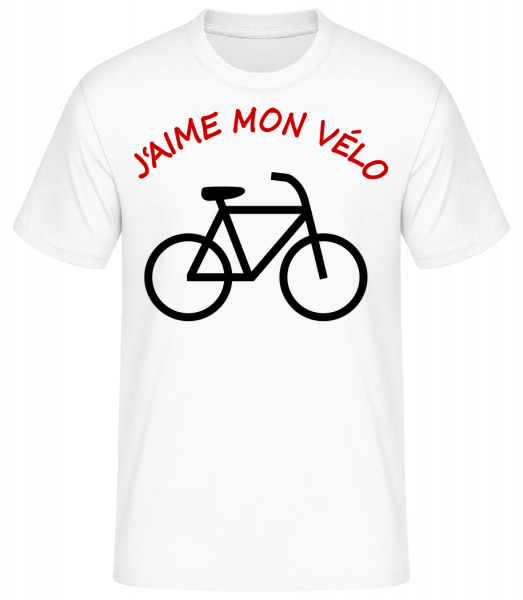 J'Aime Mon Vélo - T-shirt standard Homme - Blanc - Vorn