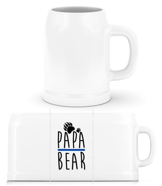 Papa Ours - Chope de bière - Blanc - Devant