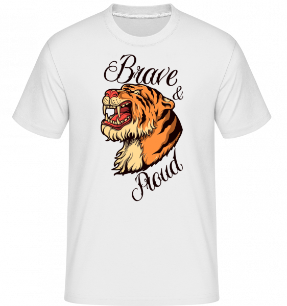 Tiger Head -  T-Shirt Shirtinator homme - Blanc - Vorn