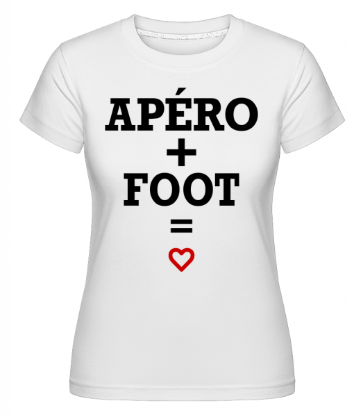 Apéro + Foot -  T-shirt Shirtinator femme - Blanc - Vorn