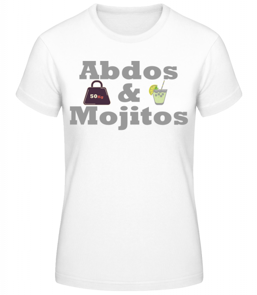 Abdos Et Mojitos - T-shirt standard Femme - Blanc - Vorn