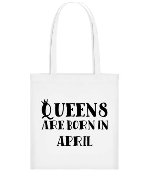 Queens Are Born In April - Tote Bag - Blanc - Devant