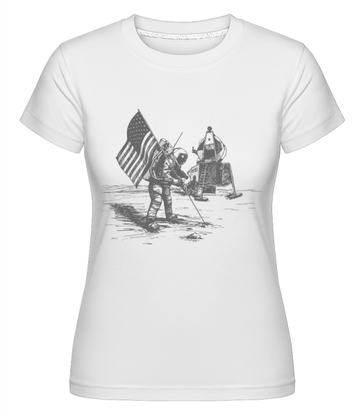 Atterrissage Lunaire Apollo -  T-shirt Shirtinator femme - Blanc - Vorn