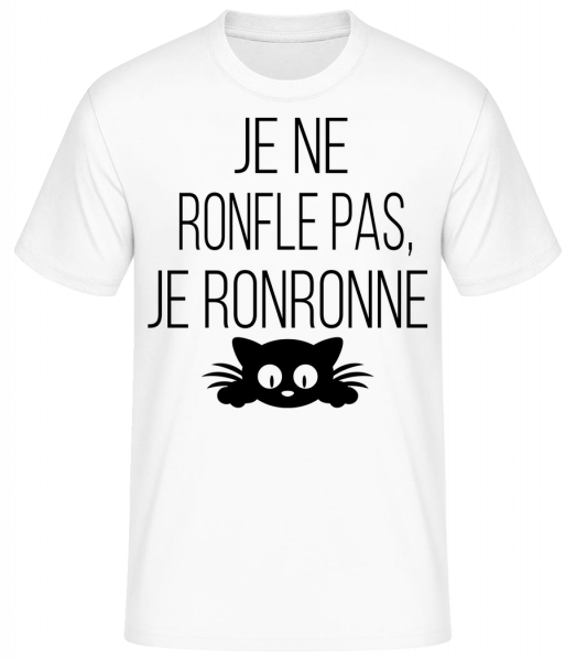 Je Ne Ronfle Pas - T-shirt standard Homme - Blanc - Vorn