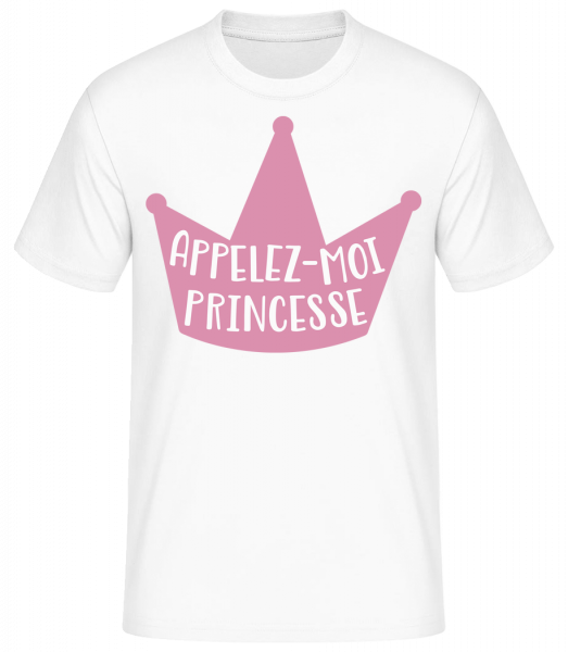 Appelez-Moi Princesse - T-shirt standard homme - Blanc - Vorn