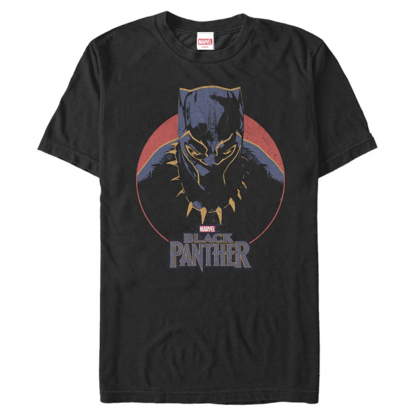 Marvel - Avengers - Black Panther Retro Panther - Homme T-shirt - Noir - Devant