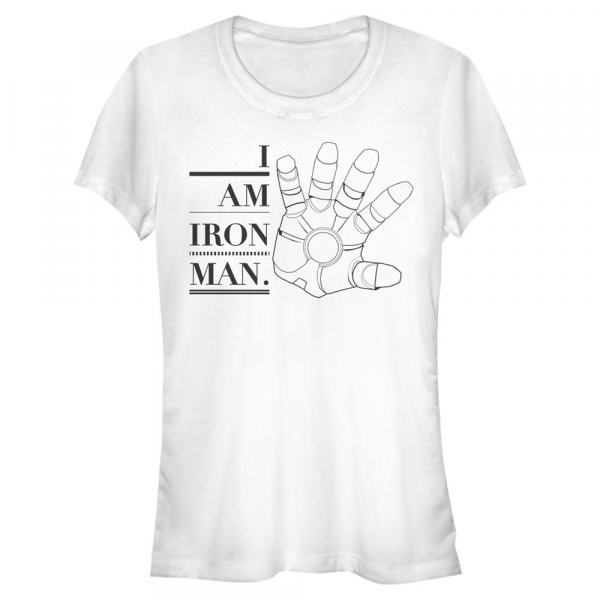 Marvel - Avengers - Iron Man Iron Hand - Femme T-shirt - Blanc - Devant