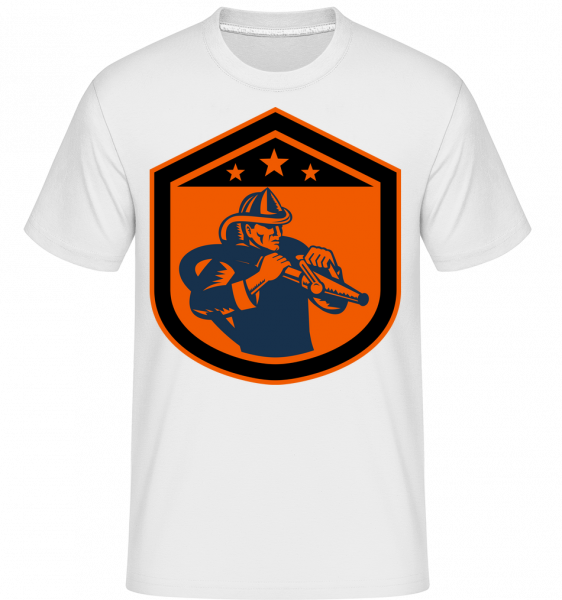 Emblème Du Service D'Incendie -  T-Shirt Shirtinator homme - Blanc - Vorn