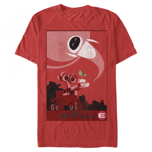 Pixar - Wall-E - Wall-e & Eve Plant Boot - Homme T-shirt - Rouge - Devant