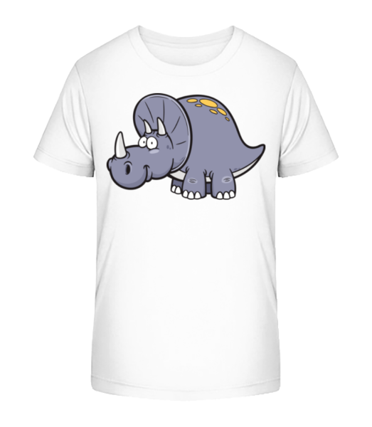 Triceratops Comiques - T-shirt bio Enfant Stanley Stella - Blanc - Devant