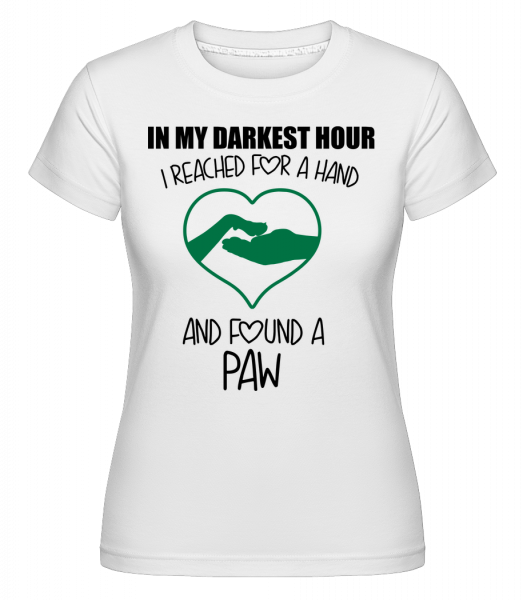 I Found A Loving Paw -  T-shirt Shirtinator femme - Blanc - Vorn