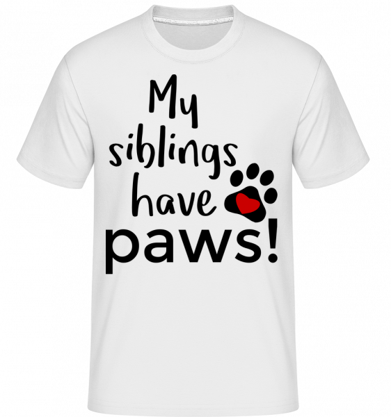 My Siblings Have Paws -  T-Shirt Shirtinator homme - Blanc - Vorn