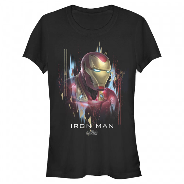 Marvel - Avengers Endgame - Iron Man Ironman Portrait - Femme T-shirt - Noir - Devant