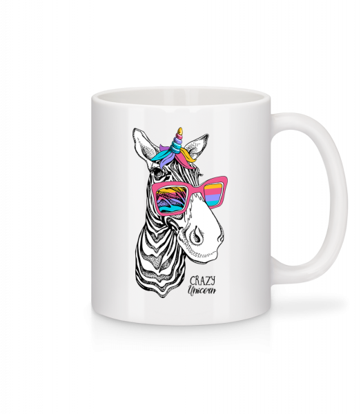 Crazy Unicorn - Mug en céramique blanc - Blanc - Vorn