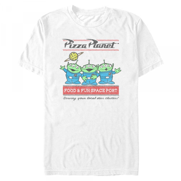 Disney - Toy Story - Aliens Pizza Planet Surf - Homme T-shirt - Blanc - Devant