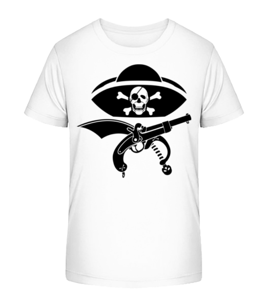 Pirate Symbol Black - T-shirt bio Enfant Stanley Stella - Blanc - Devant